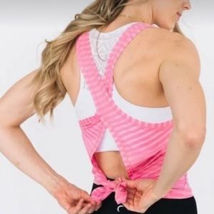 Zyia actuve Pink Nimbus Split Back Tank size S